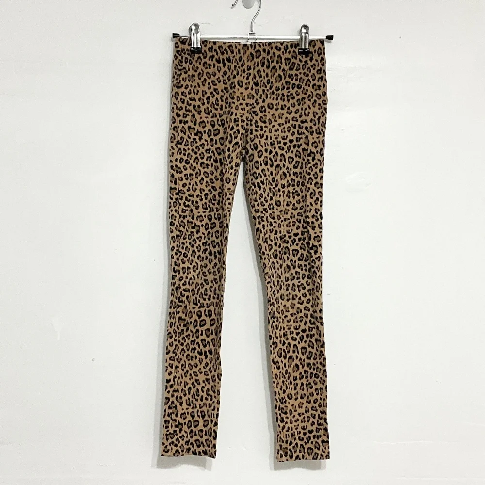 Gap Kids Leopard Print Leggings Cotton Stretch Elastic Waist Girls Large 10